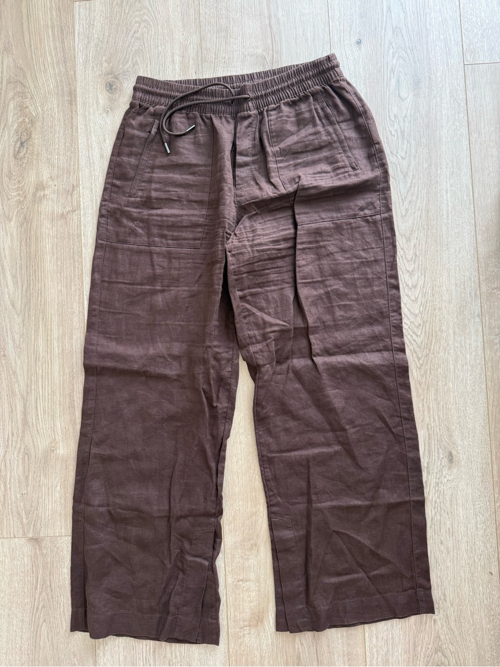 Athleta Retreat Linen High Rise Wide Leg Pant